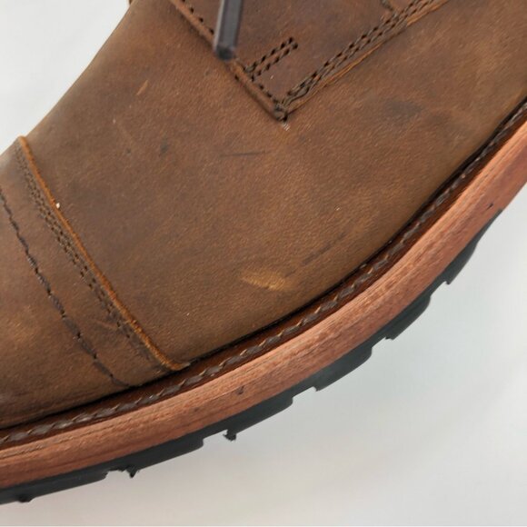 Patina Brown Leather Lace Up Boots | Made in Mexico